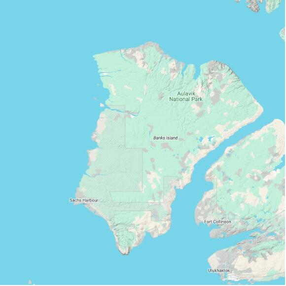 basemap 480 by 480 kilometres with centre at 73.0N 122.0W