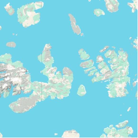 basemap 480 by 480 kilometres with centre at 76.0N 106.0W