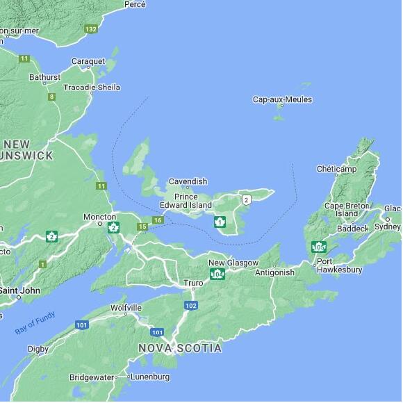 basemap 480 by 480 kms centered on station CAHR at HARRINGTON CDA CS PE
