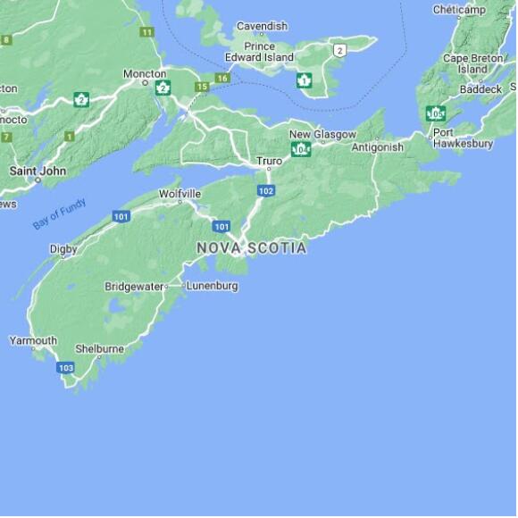 basemap 480 by 480 kms centered on station CAOS at OSBORNE HEAD NS