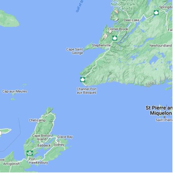 basemap 480 by 480 kms centered on station CAPB at PORT-AUX-BASQUES NL
