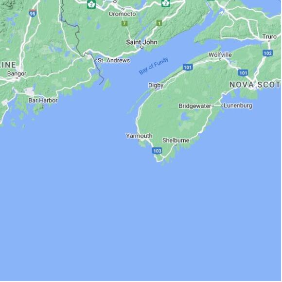 basemap 480 by 480 kms centered on station CEQI at YARMOUTH RCS NS