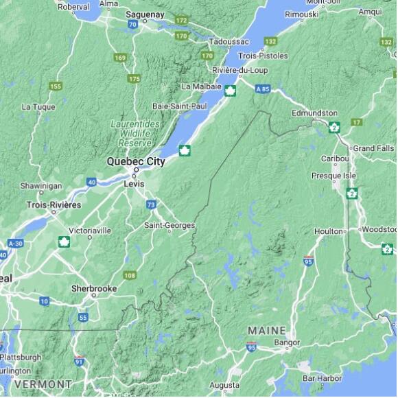 basemap 480 by 480 kms centered on station CGSA at SAINT-CAMILLE-DE-LELLIS QC