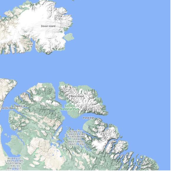 basemap 480 by 480 kms centered on station CNPL at CAPE LIVERPOOL NU