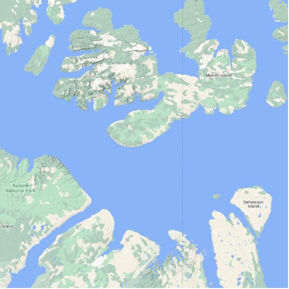 basemap 480 by 480 kms centered on station CNPV at CAPE PROVIDENCE NT