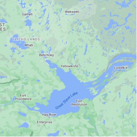 basemap 480 by 480 kms centered on station CNYE at YELLOWKNIFE AIRPORT NT