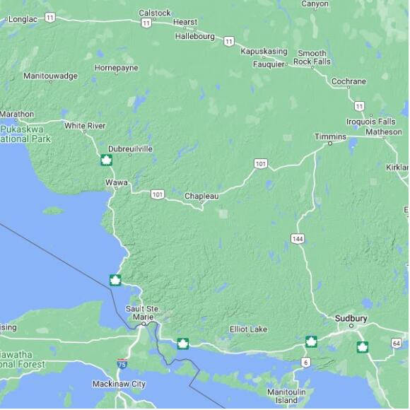 basemap 480 by 480 kms centered on station COCP at CHAPLEAU AIRPORT ON