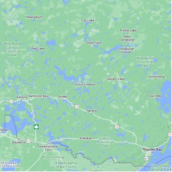 basemap 480 by 480 kms centered on station COSL at SIOUX LOOKOUT AIRPORT ON