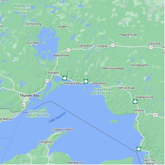 basemap 480 by 480 kms centered on station COTR at TERRACE BAY AIRPORT ON