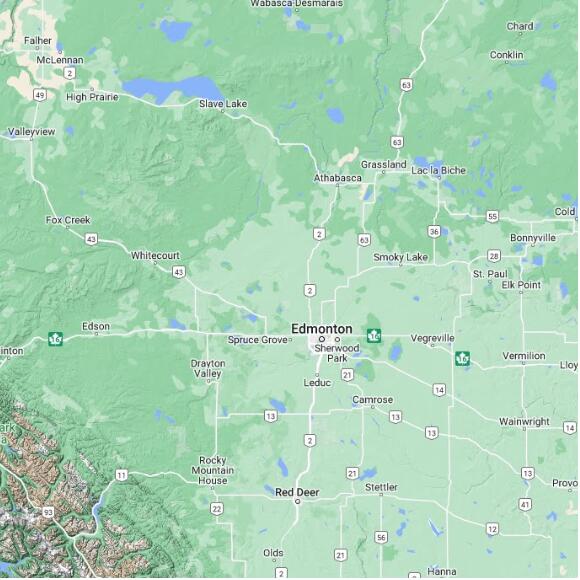 basemap 480 by 480 kms centered on station CPBB at BUSBY AGCM AB