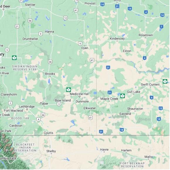 basemap 480 by 480 kms centered on station CPBU at BULL SPRINGS AGCM AB