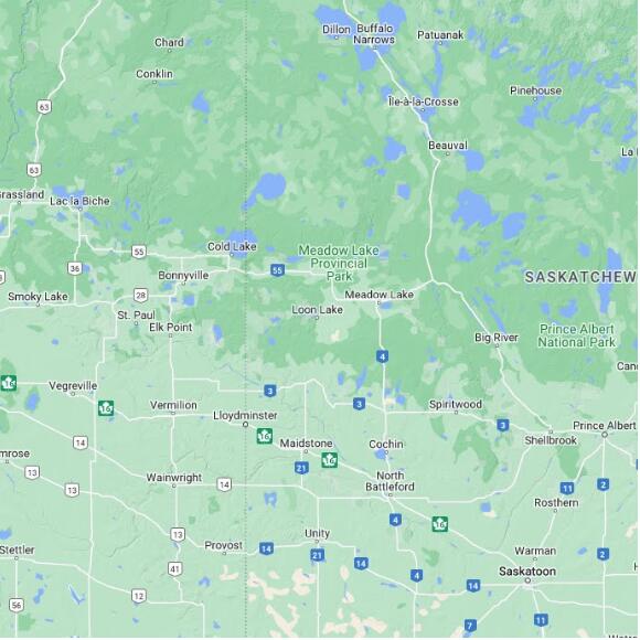 basemap 480 by 480 kms centered on station CPIL at LOON LAKE RCS SK