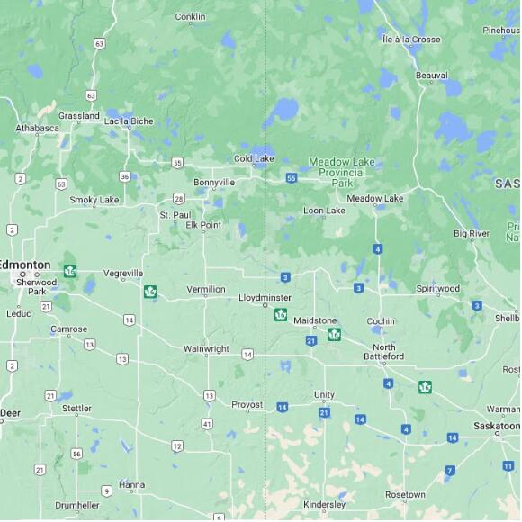 basemap 480 by 480 kms centered on station CPTU at TULLIBY LAKE AGCM AB