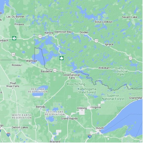 basemap 480 by 480 kms centered on station CTAG at FORT FRANCES RCS ON