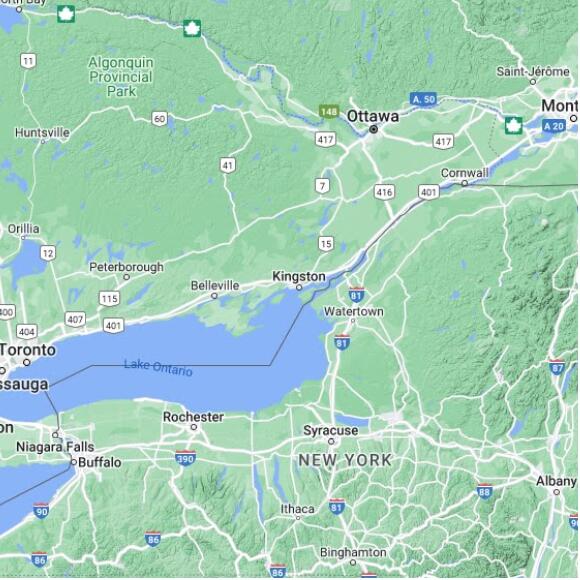 basemap 480 by 480 kms centered on station CTKGM at KINGSTON CLIMATE ON