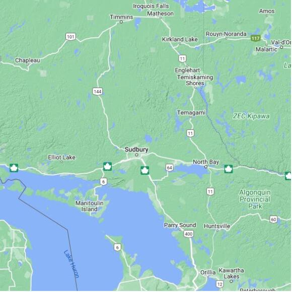 basemap 480 by 480 kms centered on station CTSB at SUDBURY CLIMATE ON