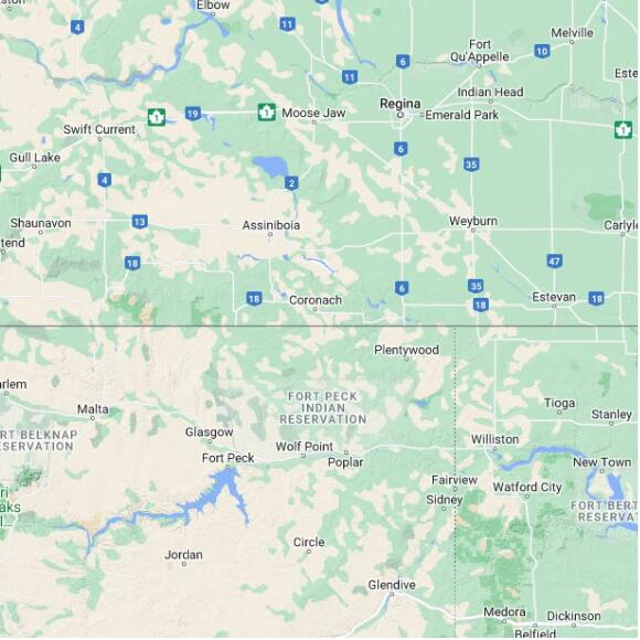 basemap 480 by 480 kms centered on station CWAQ at CORONACH SPC SK