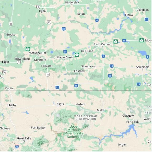 basemap 480 by 480 kms centered on station CWEH at EASTEND CYPRESS (AUT) SK