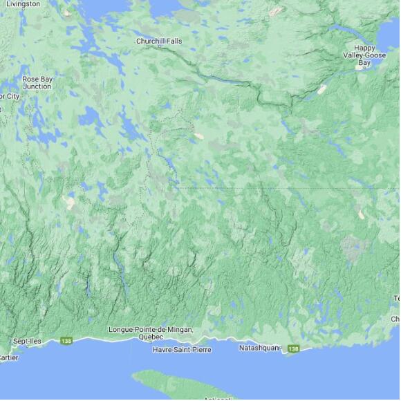 basemap 480 by 480 kms centered on station CWEO at LAC EON QC