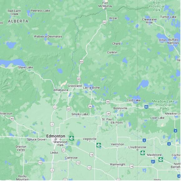 basemap 480 by 480 kms centered on station CWLB at LAC LA BICHE CLIMATE AB