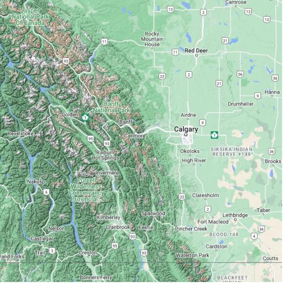 basemap 480 by 480 kms centered on station CWNR at NAKISKA RIDGETOP AB
