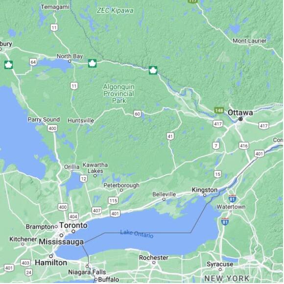basemap 480 by 480 kms centered on station CWRK at BANCROFT AUTO ON
