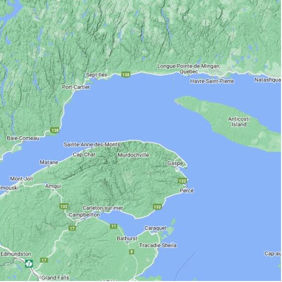 basemap 480 by 480 kms centered on station CWSF at CAP-MADELEINE QC