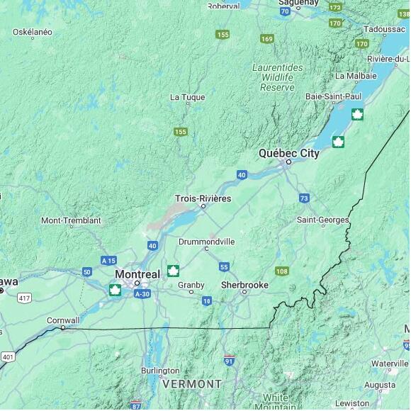 basemap 480 by 480 kms centered on station CWTYM at TROIS-RIVIERES QC