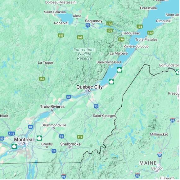basemap 480 by 480 kms centered on station CXBOM at BEAUPORT QC