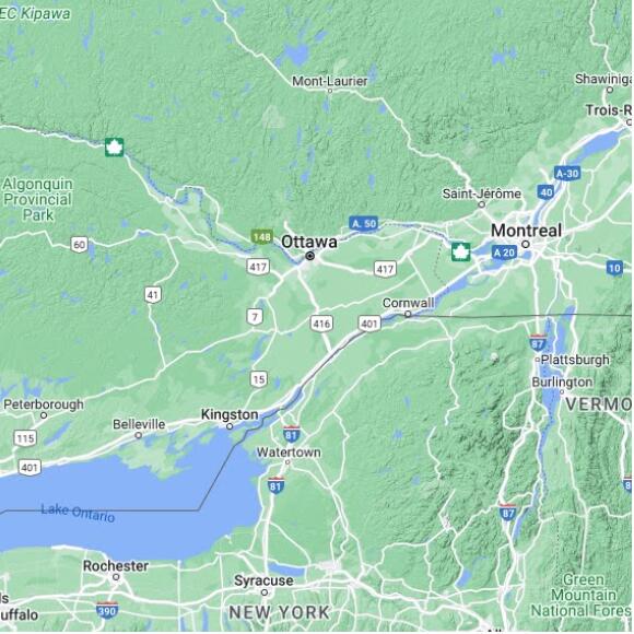 basemap 480 by 480 kms centered on station CXKEM at KEMPTVILLE CS ON