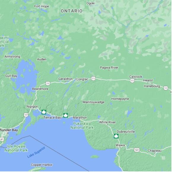 basemap 480 by 480 kms centered on station ONFCMT at Caramat ON