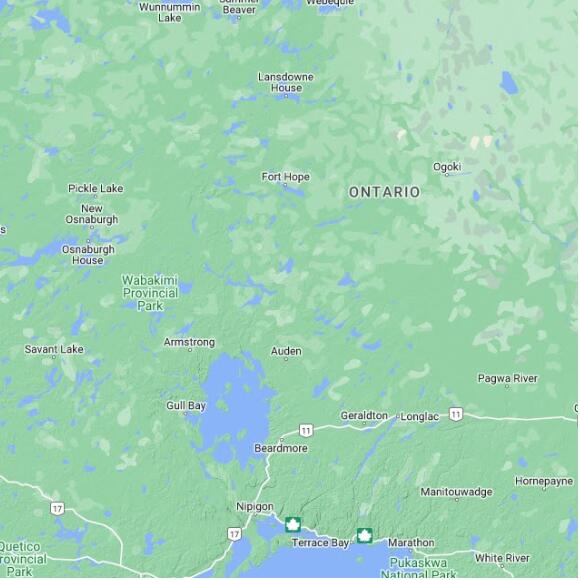 basemap 480 by 480 kms centered on station ONFOGI at Ogoki Camp ON