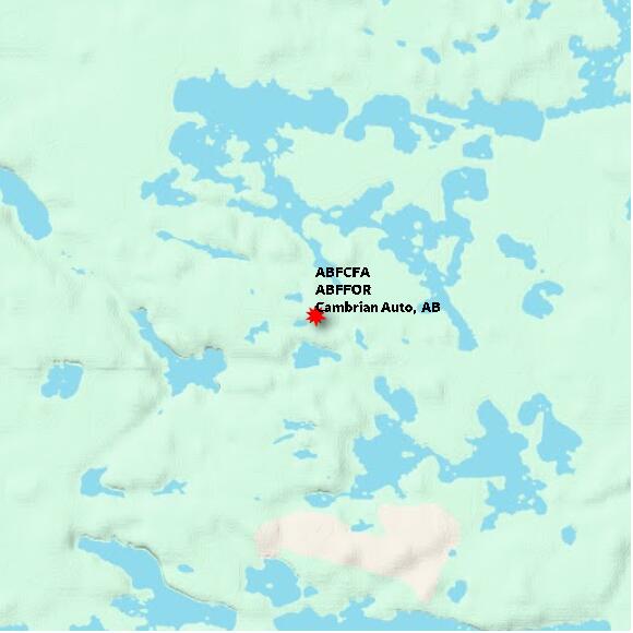 map at zoomlvl 10x10 kilometres for Cambrian Auto