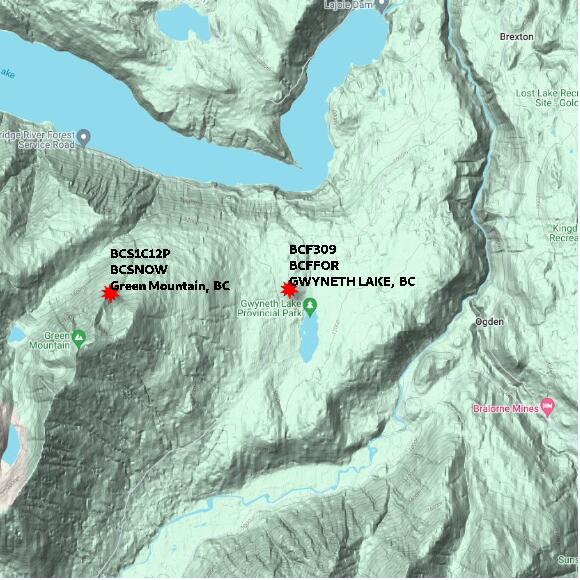 map at zoomlvl 10x10 kilometres for GWYNETH LAKE