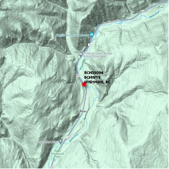 map at zoomlvl 10x10 kilometres for IRISHMAN
