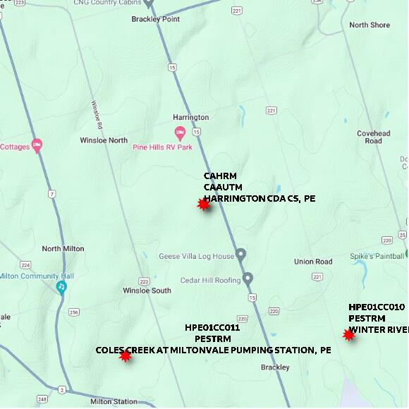map at zoomlvl 10x10 kilometres for HARRINGTON CDA CS