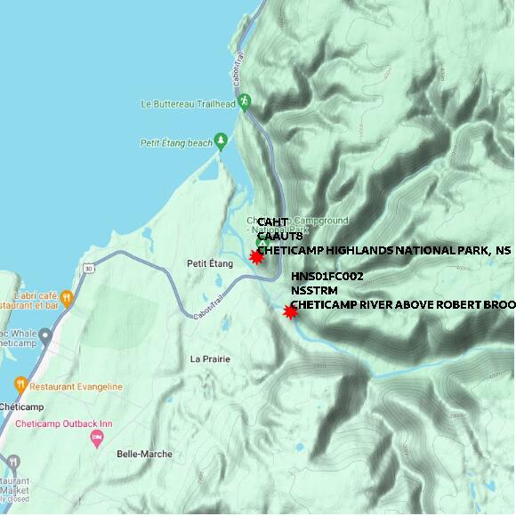 map at zoomlvl 10x10 kilometres for CHETICAMP HIGHLANDS NATIONAL PARK