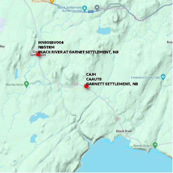 map at zoomlvl 10x10 kilometres for GARNETT SETTLEMENT