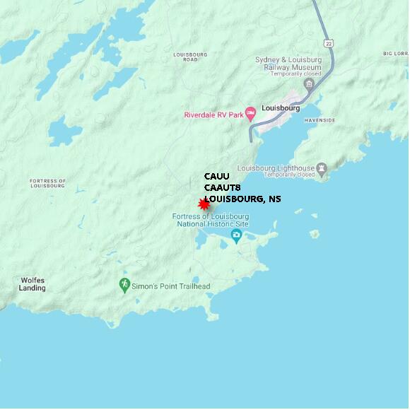 map at zoomlvl 10x10 kilometres for LOUISBOURG