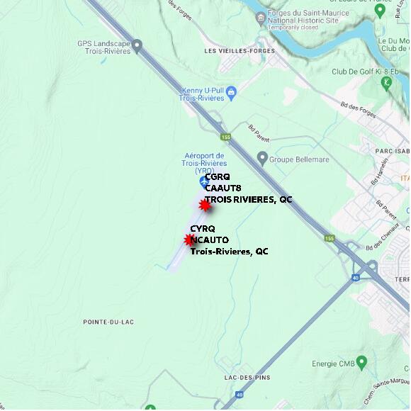 map at zoomlvl 10x10 kilometres for TROIS RIVIERES