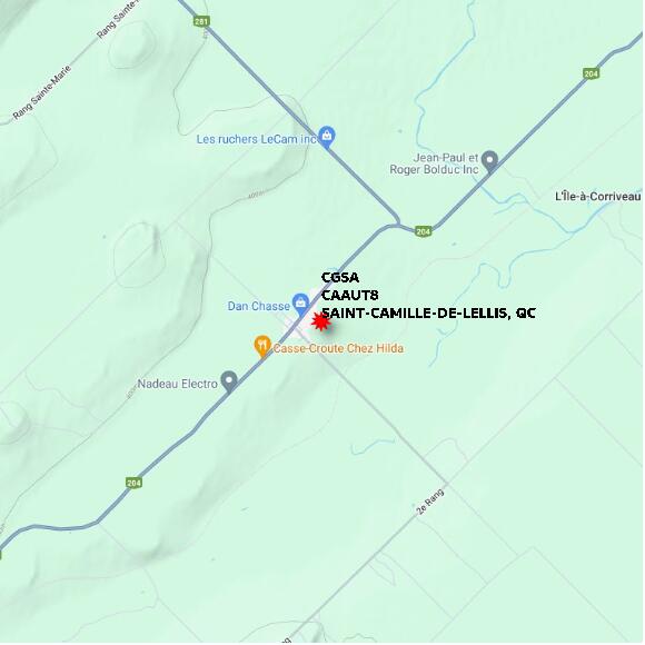 map at zoomlvl 10x10 kilometres for SAINT-CAMILLE-DE-LELLIS