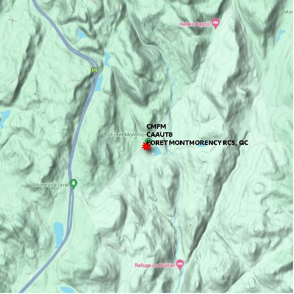 map at zoomlvl 10x10 kilometres for FORET MONTMORENCY RCS