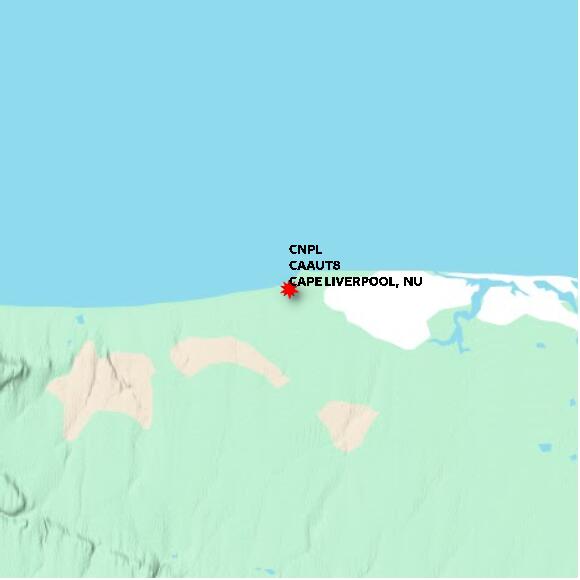 map at zoomlvl 10x10 kilometres for CAPE LIVERPOOL