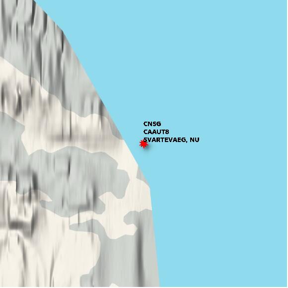 map at zoomlvl 10x10 kilometres for SVARTEVAEG