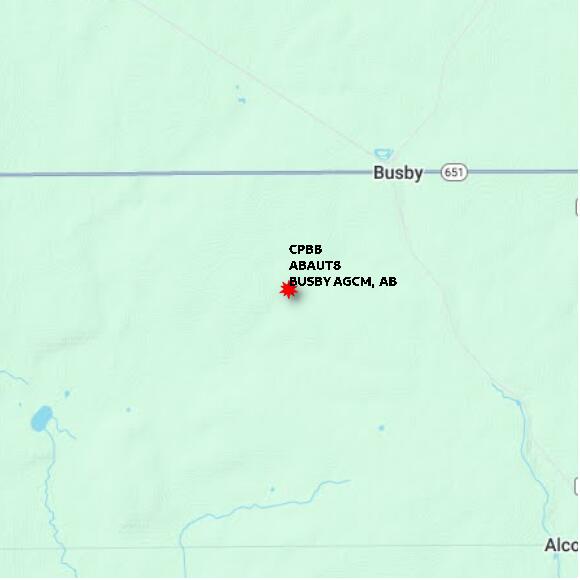map at zoomlvl 10x10 kilometres for BUSBY AGCM