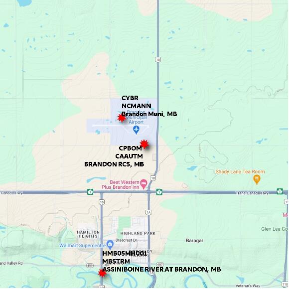 map at zoomlvl 10x10 kilometres for BRANDON RCS