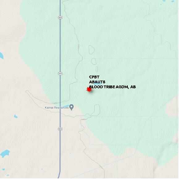 map at zoomlvl 10x10 kilometres for BLOOD TRIBE AGDM