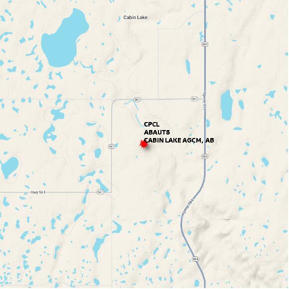 map at zoomlvl 10x10 kilometres for CABIN LAKE AGCM