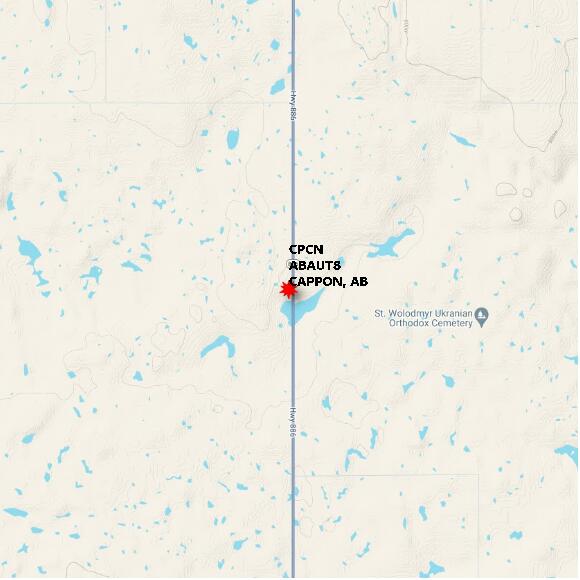 map at zoomlvl 10x10 kilometres for CAPPON