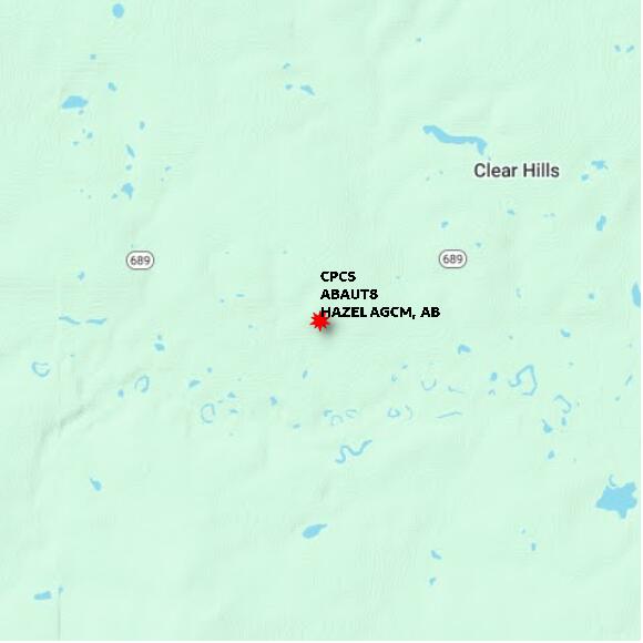 map at zoomlvl 10x10 kilometres for HAZEL AGCM